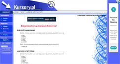 Desktop Screenshot of kursory.pl